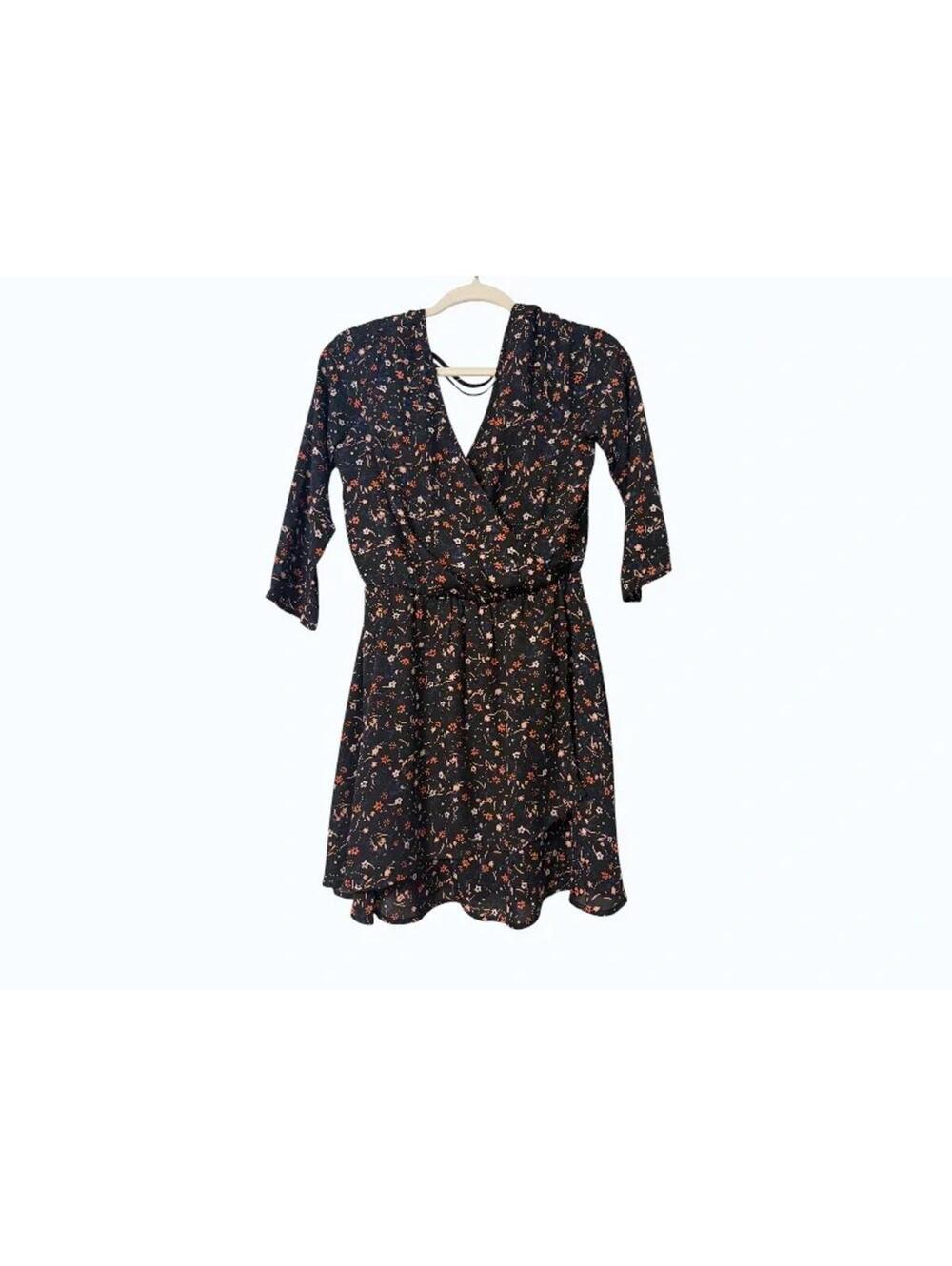 Copper Key Navy Floral Print Mini Dress